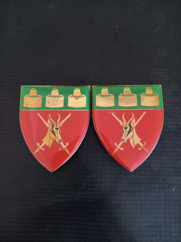 2 SADF Witwatersrand Command Shoulder Flash pins intact