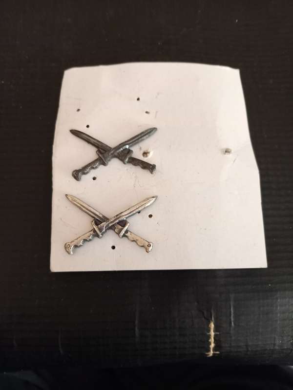2 SWA Territorial Forces Infantry Collar Badges