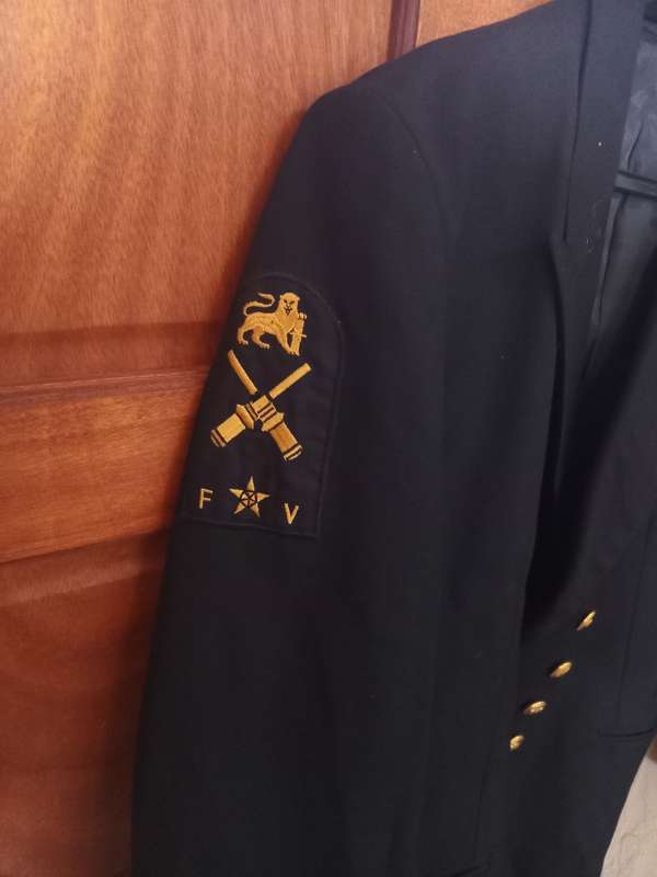 SADF Navy Tunic with Gun Fire Control and Leading Seaman Muster Ranks