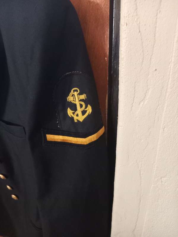 SADF Navy Tunic with Gun Fire Control and Leading Seaman Muster Ranks