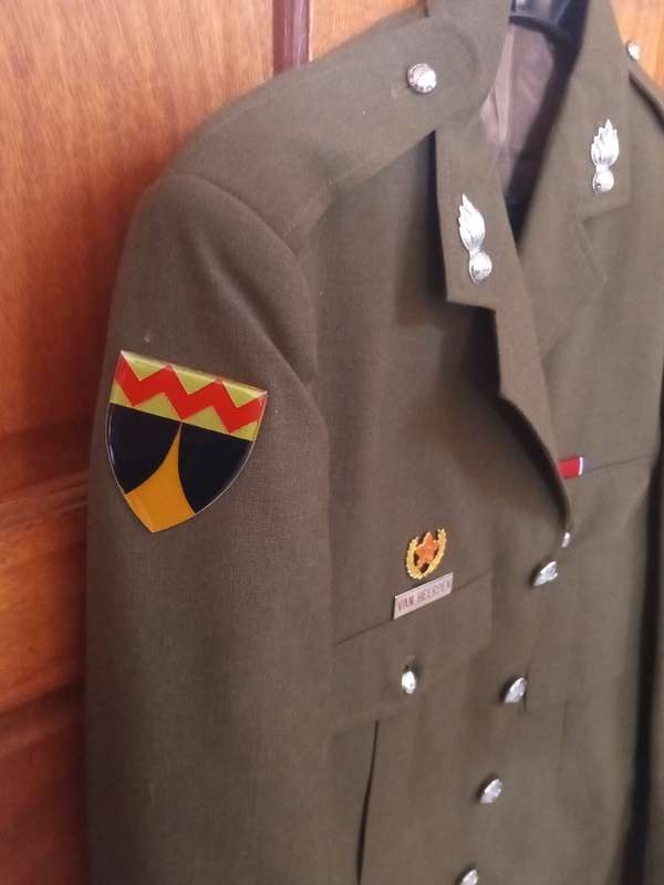 SADF Regiment Vaal river  Tunic with Flashes and collar badges