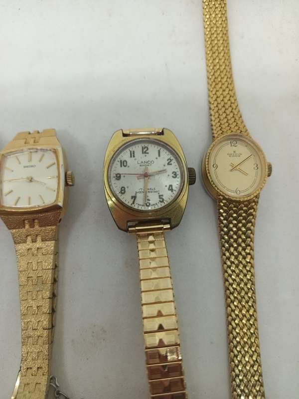 Eterna Matic Seiko Lanco and Rotary Female watches. Untested so take as not working