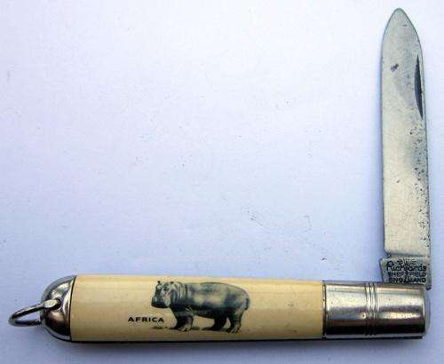 ## Richards Sheffield England * Africa Hippo Pocket Knife ** +/- 18cm when open ##