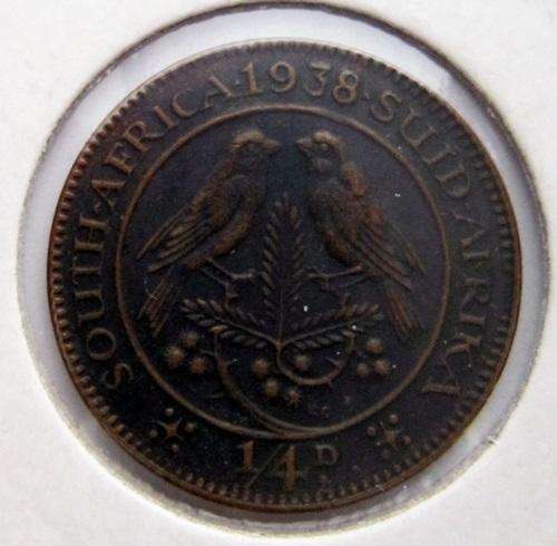 ## 1938 South Africa 1/4 Penny/Farthing ##