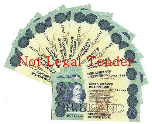 ## Collection of G.P.C. de Kock 3rd Issue R2 Notes in Sequence ** Bid Per Note for the LOT ##
