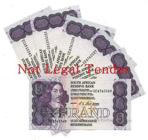 ## Collection of C.L. Stals 1st Issue R5 Notes ** Bid Per Note for the LOT ##