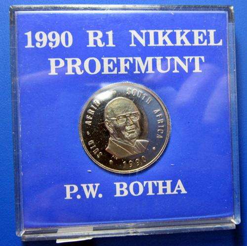 ## Proof South Africa P.W. Botha R1 in Blue Capsule ##