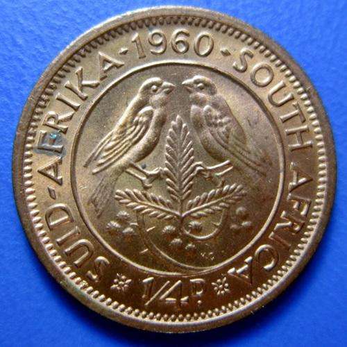 ## UNC RD 1960 South Africa 1/4 Penny/Farthing (Coin i) ##