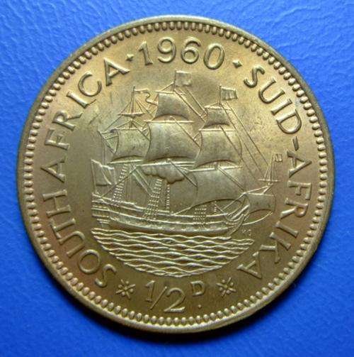 ## UNC RB 1960 South Africa 1/2 Penny ## Coin F