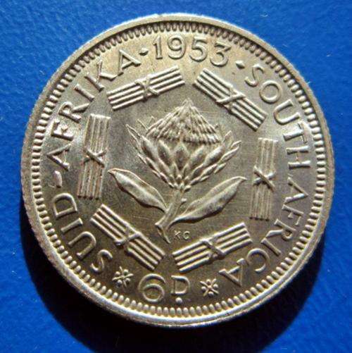 ## UNC 1953 South Africa 6D ## Coin A