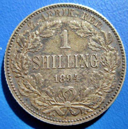 ## 1894 ZAR/South Africa Silver 1 Shilling ##