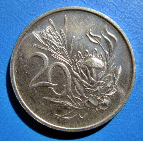 ## Proof 1968 South Africa English 20 Cent  ##