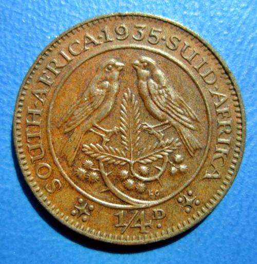 ## 1935 South Africa 1/4 Penny/Farthing ##