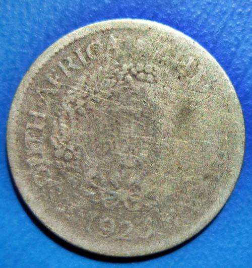 ## 1923 South Africa Silver 3D/Tickey ##