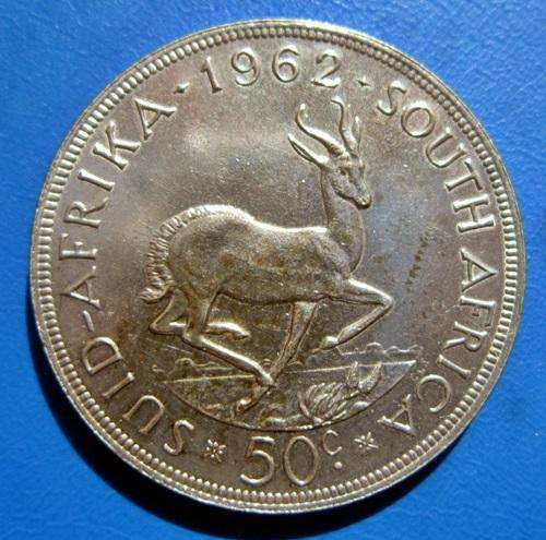 ## 1962 South Africa Silver 50 Cent ##