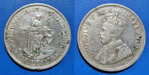 ## 1935 South Africa Silver 1 Shilling ##
