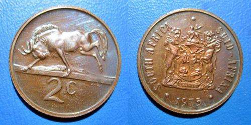 ## Proof 1975 South Africa 2 Cent ##