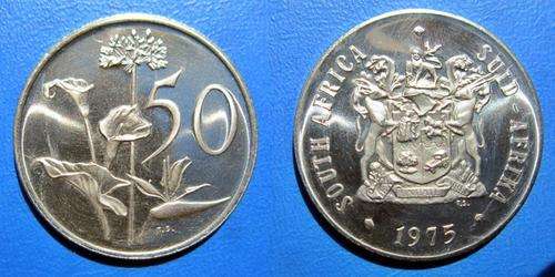 ## Proof 1975 South Africa 50 Cent ##