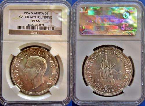 ## NGC Graded 1952 South Africa 5S PF 66 ##