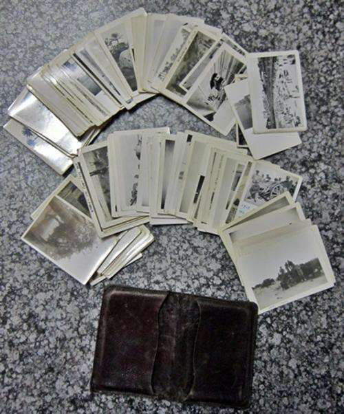 ## WWII Photos of Egypt and Egyptian Leather Wallet ##