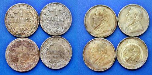 ## Collection ZAR 1 Shilling Coins ** 1894/1895/1896 & 1897 ##