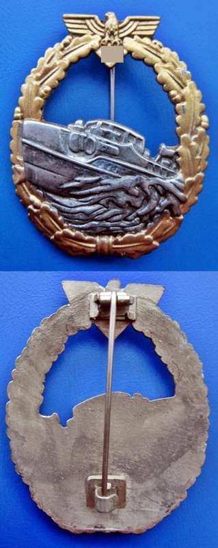 ## Replica WWII German Kriegsmarine E-Boat Badge First Type ##