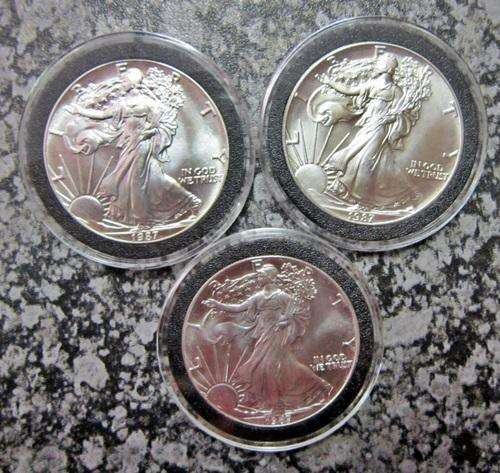 ## 0.999 Fine Silver 1 Ounce Silver Liberty Dollars (USA) 1987 Coin ** Bid per Coin ##