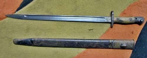## WWI Era & SAP Anderson Bayonet with Scabbard ##