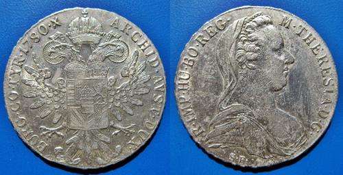 ## Beautiful 1780 Silver Mariah Thaler Restrike ##