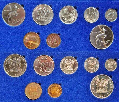 1984 South Africa Short Proof Set with Silver R1