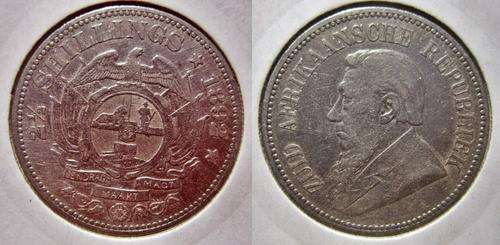 ## 1892 ZAR Silver 2 1/2 Shillings ##
