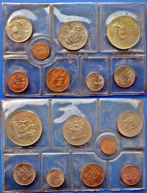## 1975 South Africa UNC Set/Mint Pack with Silver R1 ##