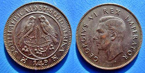 ## AU 1937 South Africa 1/4 Penny/Farthing ##