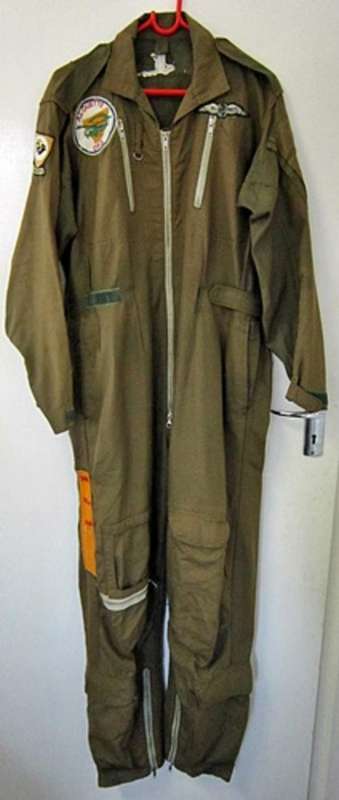 ## SAAF Bush War Flying Suit ** with Badges Alouette Ops; Wings; 19 Squad Aircrew& 19 Squad Ops  ##