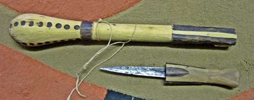 ## Ovambo Dagger/Knop Kierie South West Africa ##