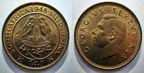 ## Beautiful 1948 South Africa 1/4 Penny/Farthing ##