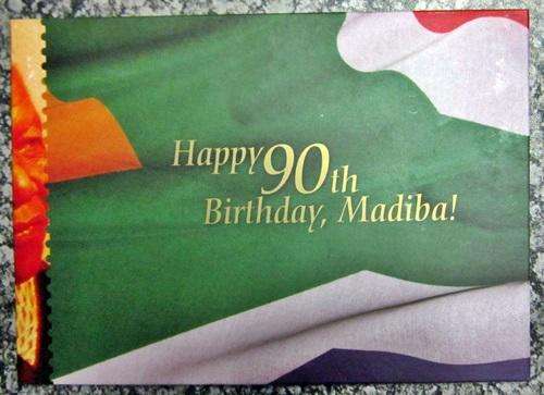 ## Happy 90th Birthday Madiba! Mandela Stamp Set in Cardboard Booklet ##