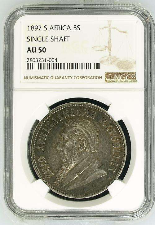 ## 1982 Single Shaft AU50 NGC Graded Crown##
