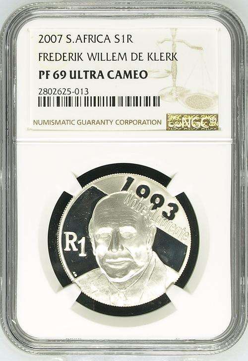 ## 2nd Finest Known South Africa  Fw De Klerk PF69UC ##