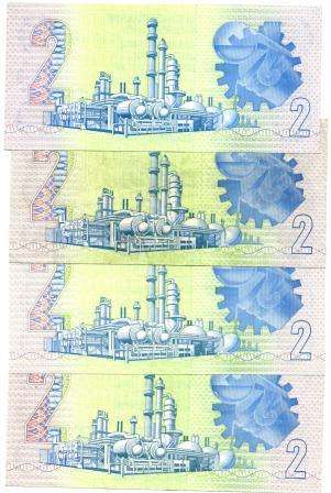 ##4 UNC x 2 Rand Notes 3rd Issue De Kock( Stock Foto) ##