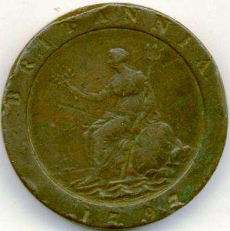 ### 1797 George III 'Cartwheel' Penny - Not a replica ###