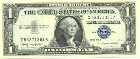 ## RARE !!! UNC The United States of America Silver Certificate 1$ ##