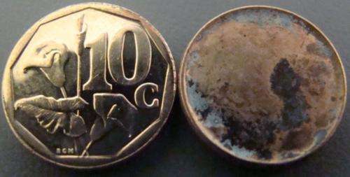 ##  Blank error 1990 10C coin ##