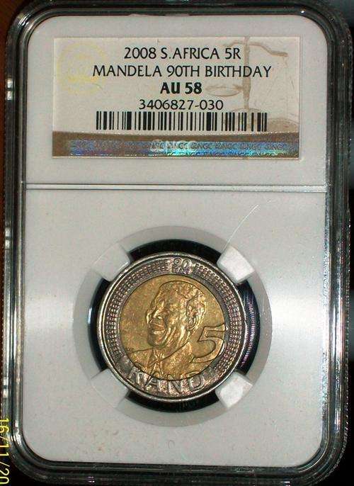 ## Mandela Birthday Coin AU58 ## Cheap, get yours