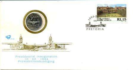 ##  Proof 1994 Inauguration FDC Full steps  ## still in original cover ##