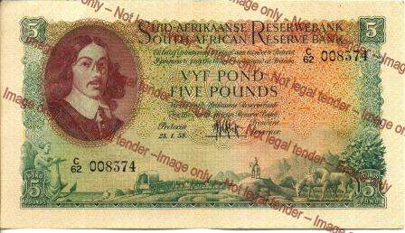 ## MH de Kock Five Pounds Banknotes ##