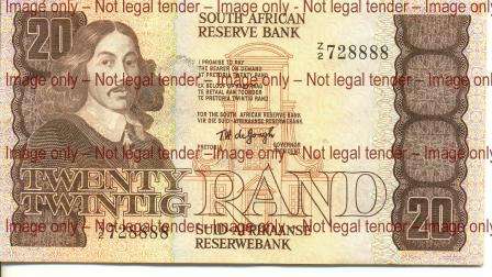 ## SA T.W. De Jongh Replacement R20 note Z728888 ##