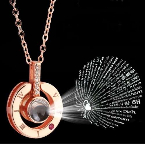 " I love you" in 100 languages necklace