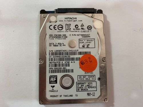 HITACHI 500GB LAPTOP HDD
