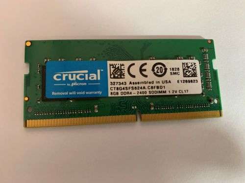 CRUCIAL 8GB DDR4 LAPTOP MEMORY